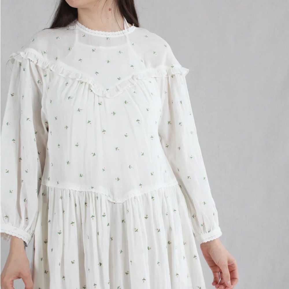 Meadows Camellia Dress - Daisy print